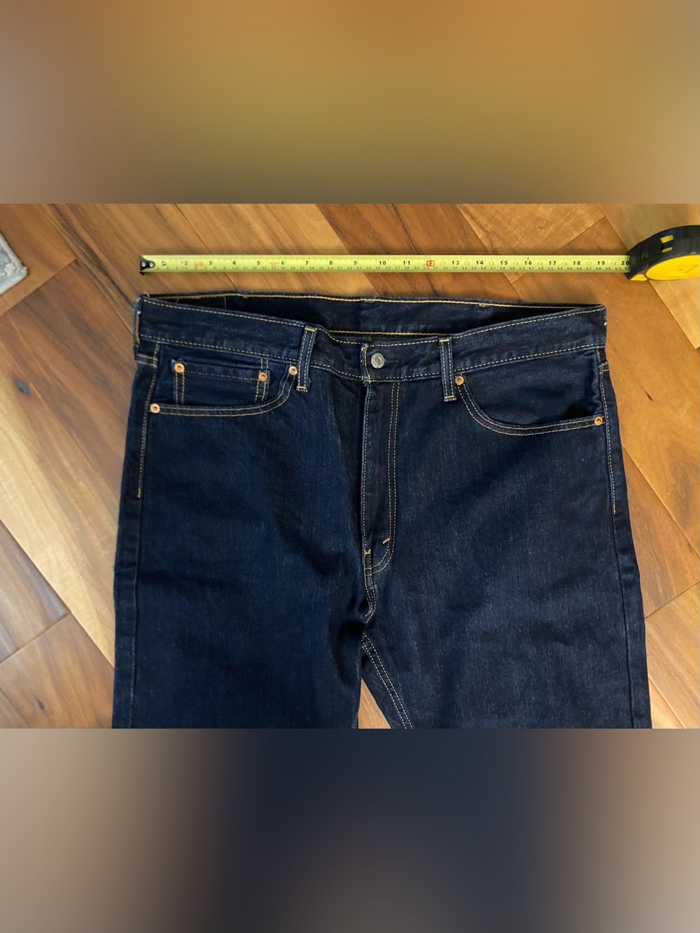 Vintage y2k 00s Levi's 505 mens 38x30 dark indigo jeans pants denim